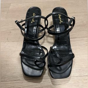 Black Strappy Heels | US Size 8.5